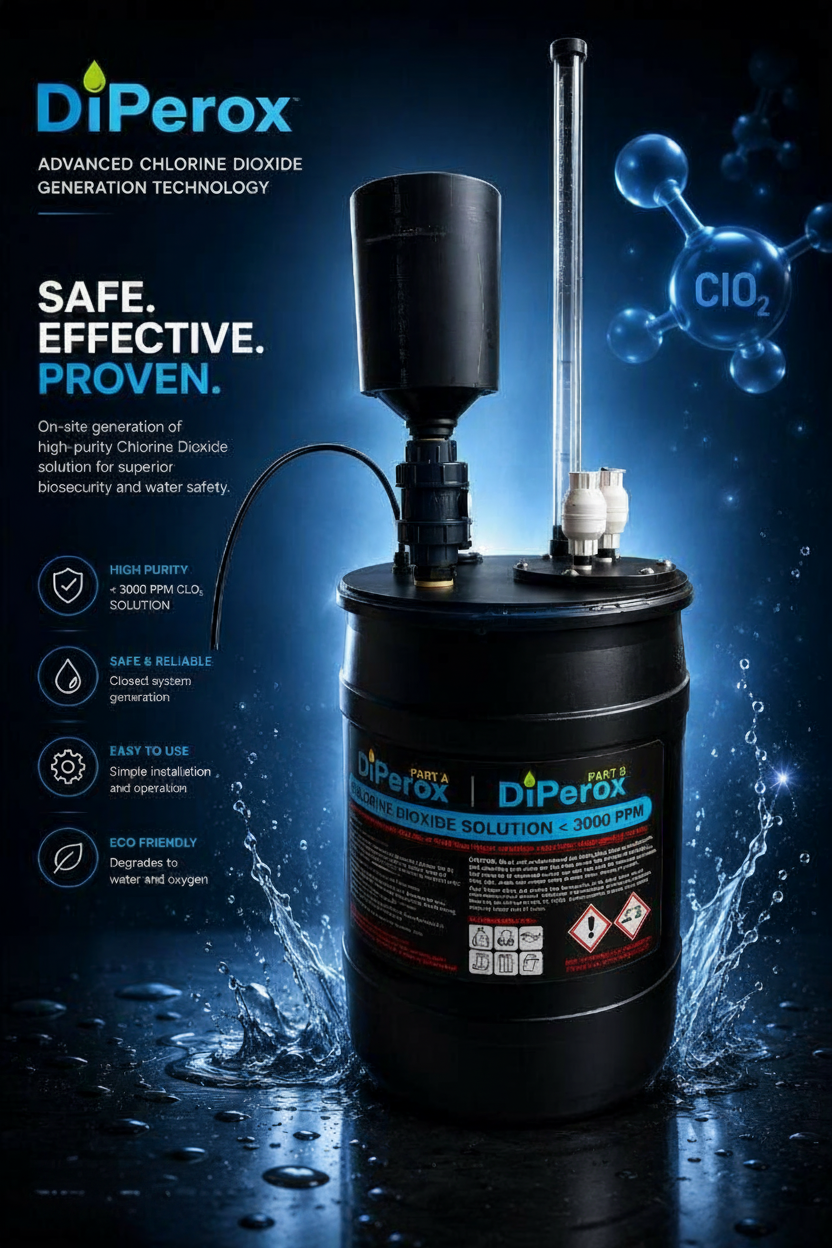 Diperox complete 2-part chlorine dioxide system